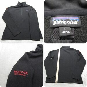 Patagonia Sweatshirt Womens Large Black 1/4 Zip Pullover Better Sweater Logo‎